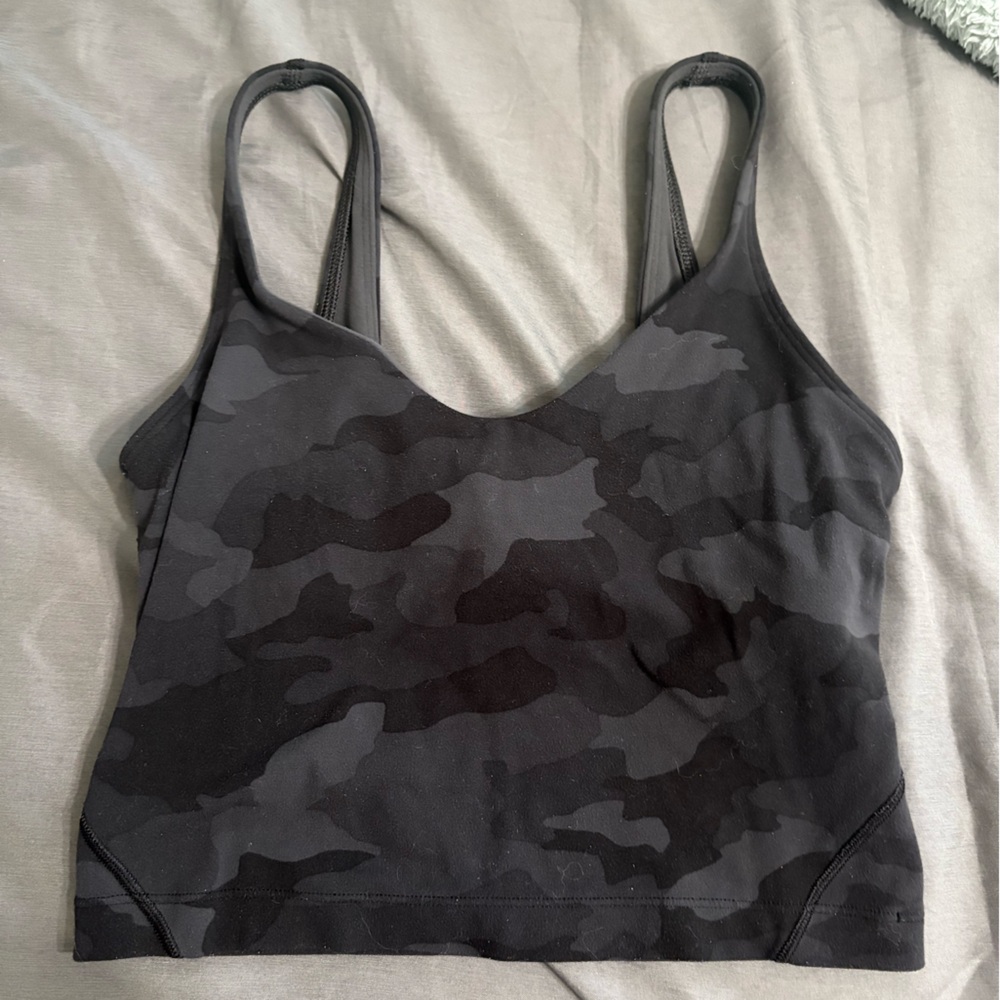 Lululemon Athletica Black Camouflage Align Tank